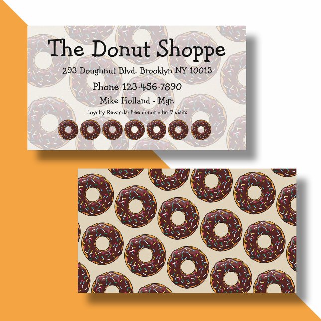 Carte de fidélité Donut Shop Doughnut (Créateur téléchargé)
