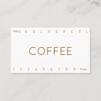 Carte de Fidélité Double Numéro Mince pour Café