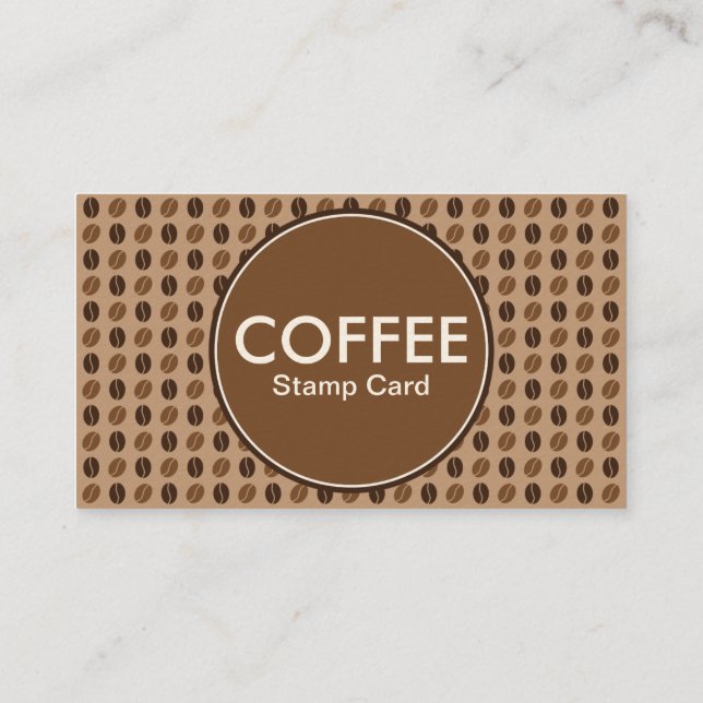 carte de fidélité du centre de café (Dos)