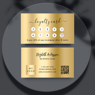 Carte de fidélité du logo de l'entreprise Gold qr