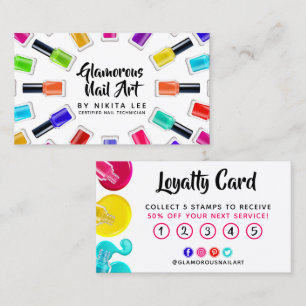 Carte de fidélité du salon Art Rainbow Nail