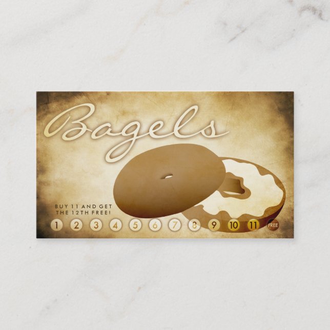 carte de fidélité d'un magasin de bagel (Devant)