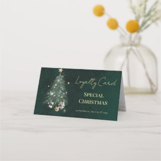 Carte De Fidélité Elegant Christmas Tree Loyalty Card!
