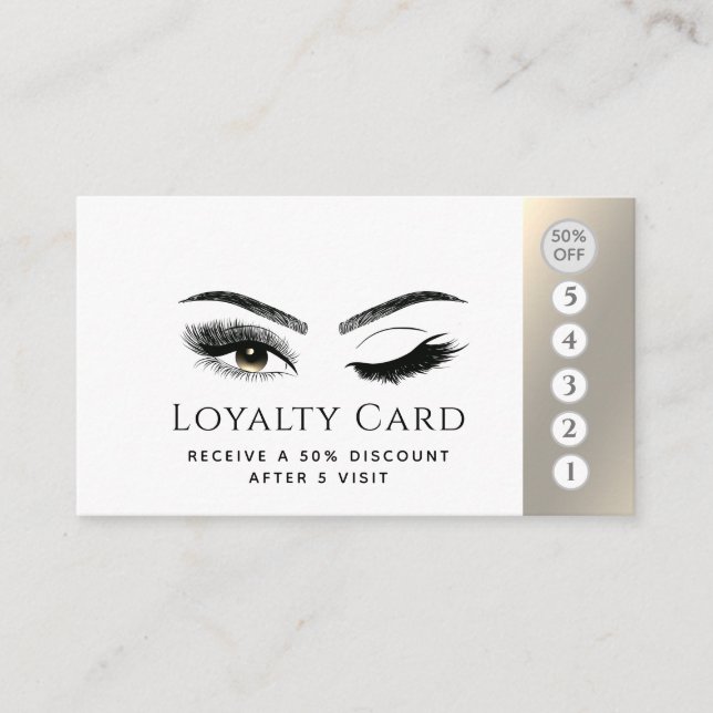 Carte De Fidélité Elégant lashes de luxe maquillage yeux (Devant)