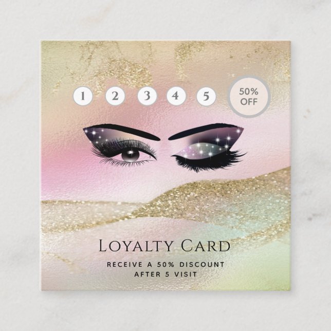 Carte De Fidélité Élégant lave-linge de luxe maquillage (Devant)