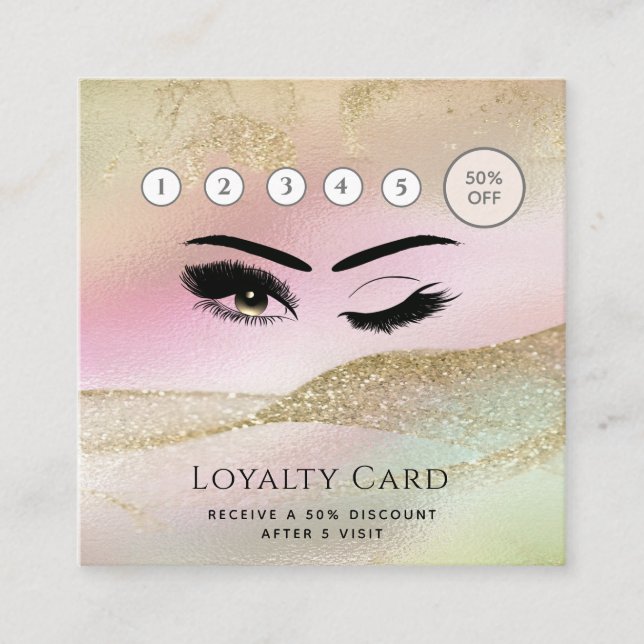 Carte De Fidélité Élégant lave-linge de luxe maquillage oeil après-s (Devant)