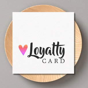 Carte De Fidélité Élégant salon de beauté Cool blanc rose Coeur