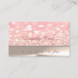 Carte de fidélité élégante chic avec Bokeh