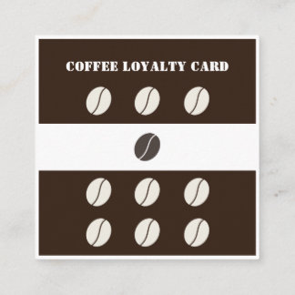 Carte De Fidélité Fèves de café moderne et élégant