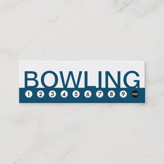 Carte De Fidélité fidélisation audacieuse du client BOWLING (Devant)