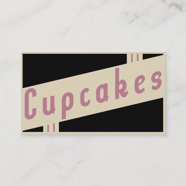 Carte De Fidélité fidélisation de la clientèle de rétro cupcake (Devant)