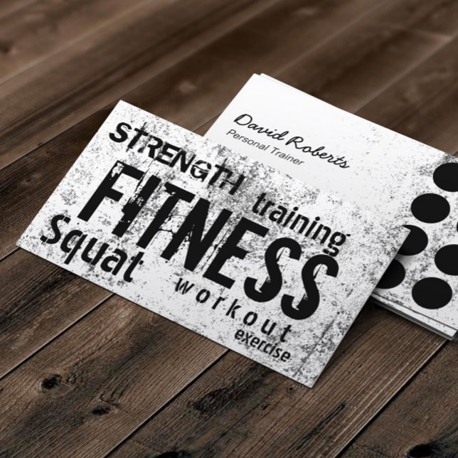 Carte De Fidélité Fitness Personal Trainer Grunge Loyalty Punch (Créateur téléchargé)