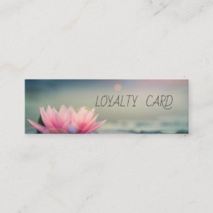 Carte De Fidélité Fleurs de lotus élégantes modernes 