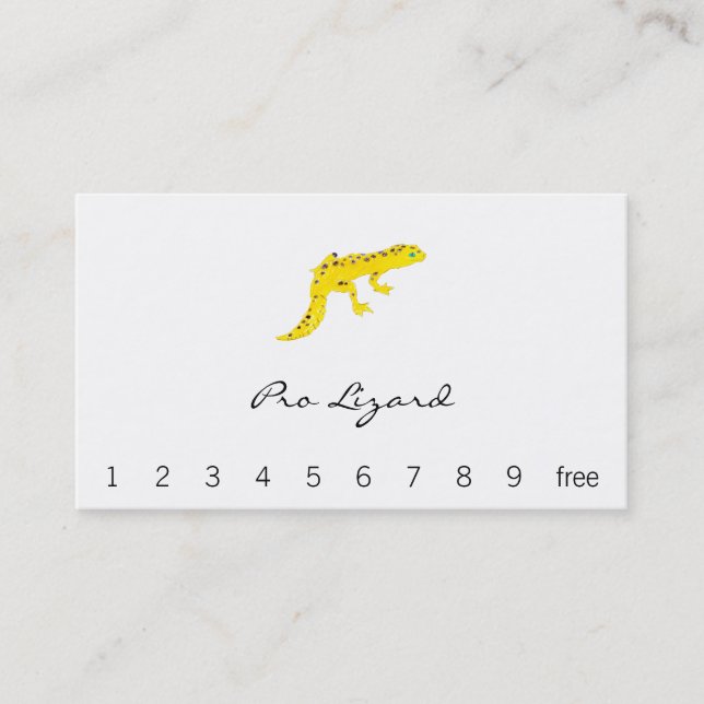 Carte De Fidélité Gecko de léopard (Devant)
