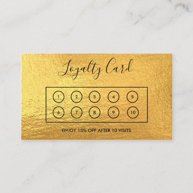 Carte de fidélité Gold (Devant)