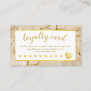 Carte de fidélité Gold Foil Brown Salon