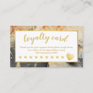 Carte de fidélité Gold Foil Orange gris noir