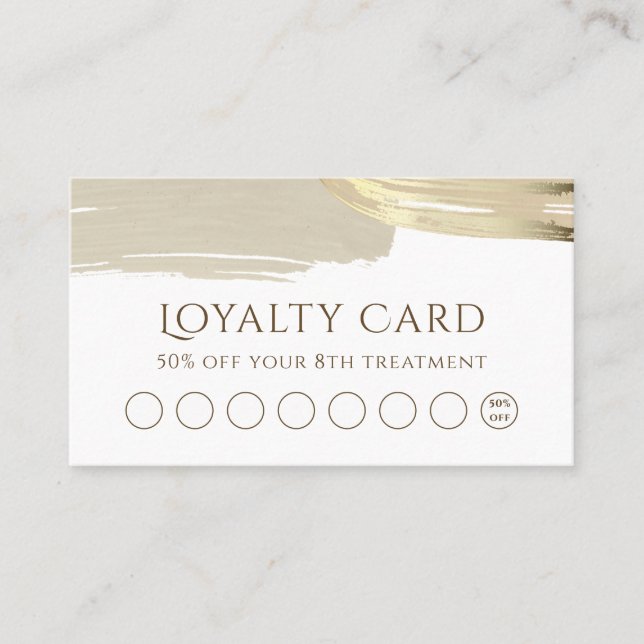 Carte de fidélité Gold Paint Brush (Devant)