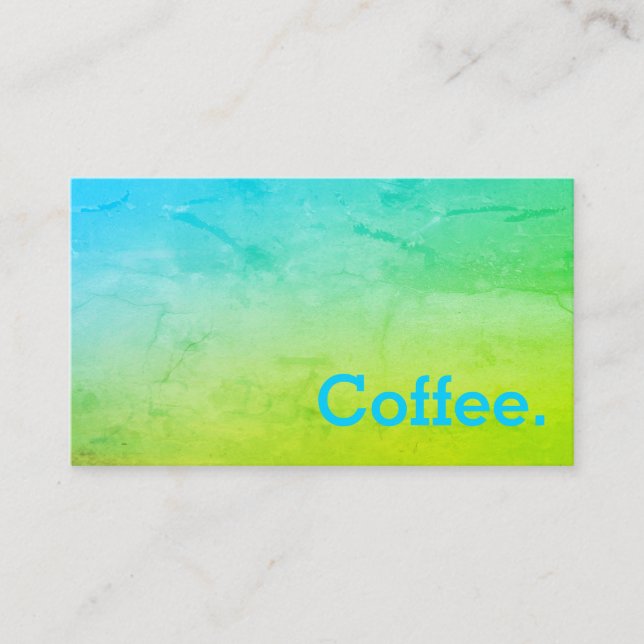 Carte De Fidélité Gradient de feuilles vertes Punch de café de fidél (Devant)