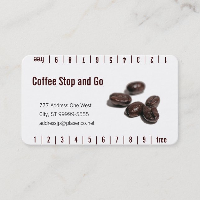 Carte De Fidélité Grains de café (Devant)