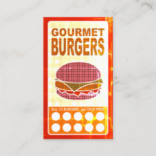 Carte De Fidélité hamburgers plaid