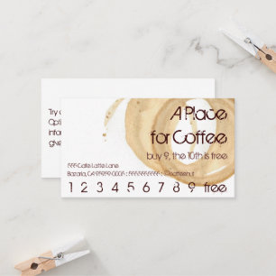 Carte De Fidélité Héros de poinçon de boissons de logo de tache de