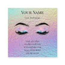 Holographic Lash Technician Thank you Card