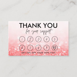 Carte de fidélité Hot Pink Maquillage Merci