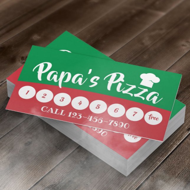 Carte De Fidélité Italie Pizza Pasta Restaurant Loyalty Punch (Créateur téléchargé)