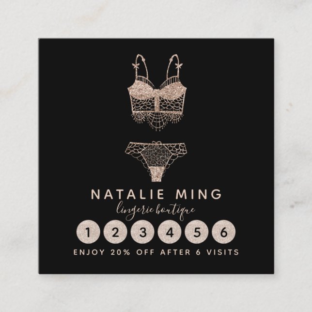 Carte De Fidélité Lace Lingerie Boutique Logo (Devant)