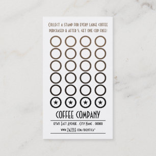 Carte De Fidélité l'art de coeur de café obtiennent un libre