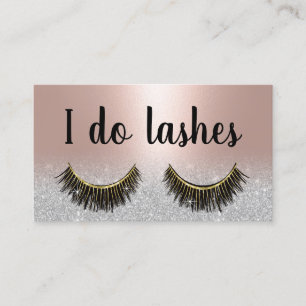 Carte De Fidélité Lashes Extensions Blush Rose Gold Salon Loyalty