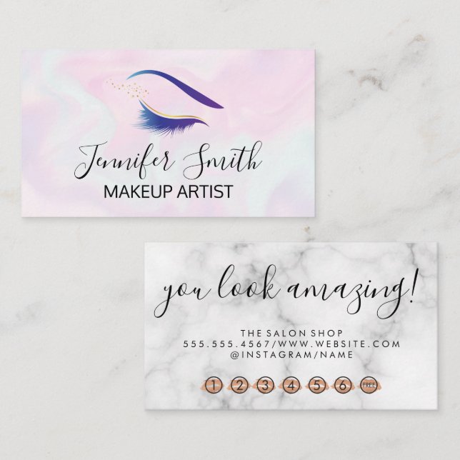 Carte De Fidélité Lashes oculaires | Beauté (Devant / Derrière)