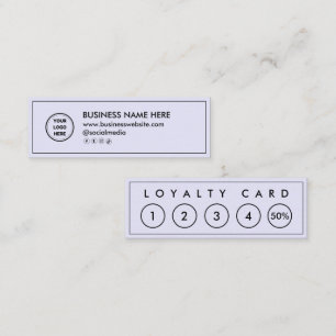Carte De Fidélité Lavande Légère Mini Chic Moderne Minimaliste