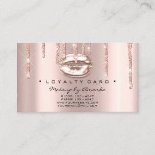 Carte De Fidélité Lèvres de maquilleur de salon de beauté de la