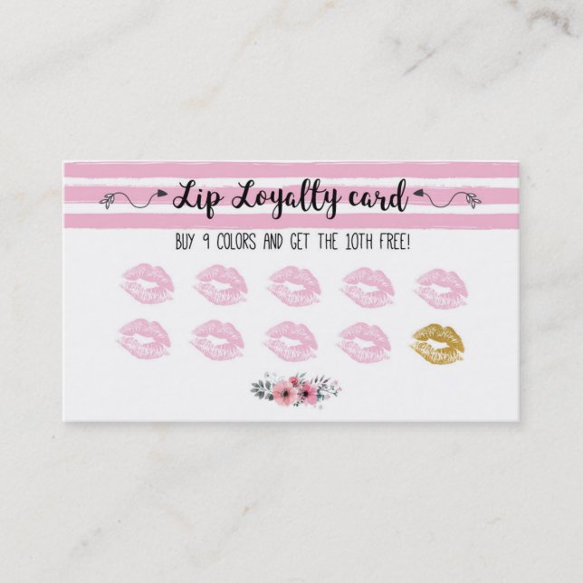 Carte De Fidélité Lipsense loyalty card (Devant)