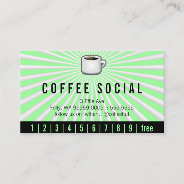 Carte De Fidélité Loyauté de la boisson au logo Java (Devant)