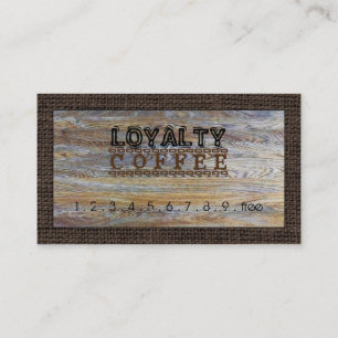Carte De Fidélité Loyauté Punch café moderne grain de bois #11