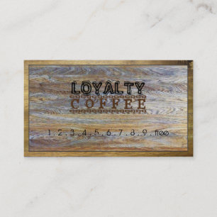 Carte De Fidélité Loyauté Punch café moderne grain de bois #12
