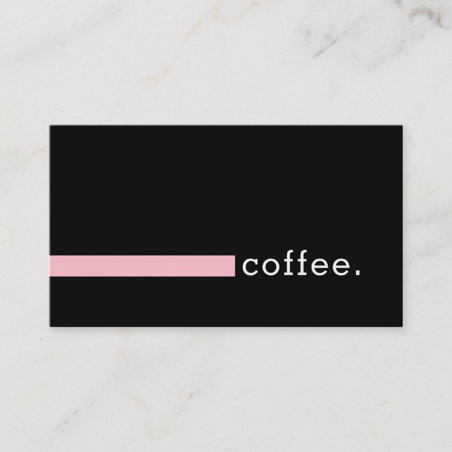 Carte De Fidélité Loyauté Punch café moderne rose (Devant)