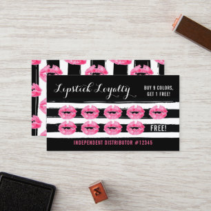 Carte De Fidélité Loyauté Punch Loyauté Distributeur Kiss Plain Back