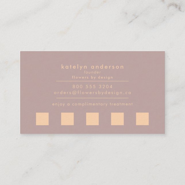 Carte De Fidélité Marbre moderne Gold Foil Gemstone Designer d'intér (Dos)