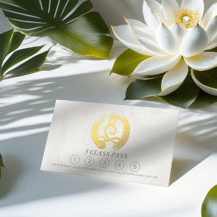 Carte De Fidélité Méditation Yoga Instructeur 5 Classe Pass OM Fidél