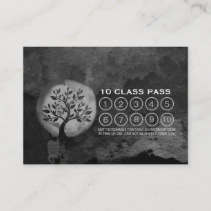 Carte De Fidélité Méditation Yoga Instructeur Classe Arbre Pass Fidé