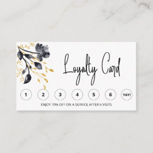 Carte De Fidélité *~* Merci de récompenses du LOGO de l'or noir FLOR
