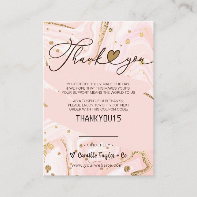 Carte De Fidélité Merci d'entreprise et code remise | Loyal moderne (Devant)