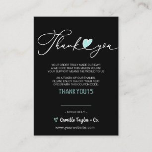 Carte De Fidélité Merci d'entreprise et code remise   Loyal moderne
