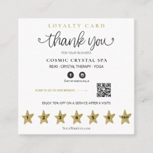 Carte De Fidélité *~* Merci QR Rewards Gold Stars
