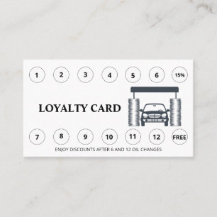 Carte De Fidélité *~* Merci récompenses QR Wash LOGO Simple