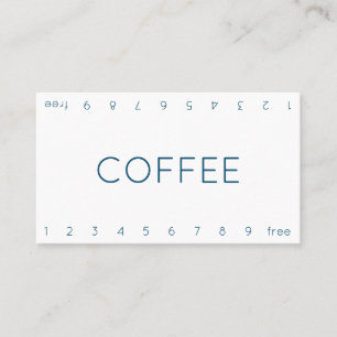 Carte De Fidélité Mince Double Nombre Loyauté Café Punch Card